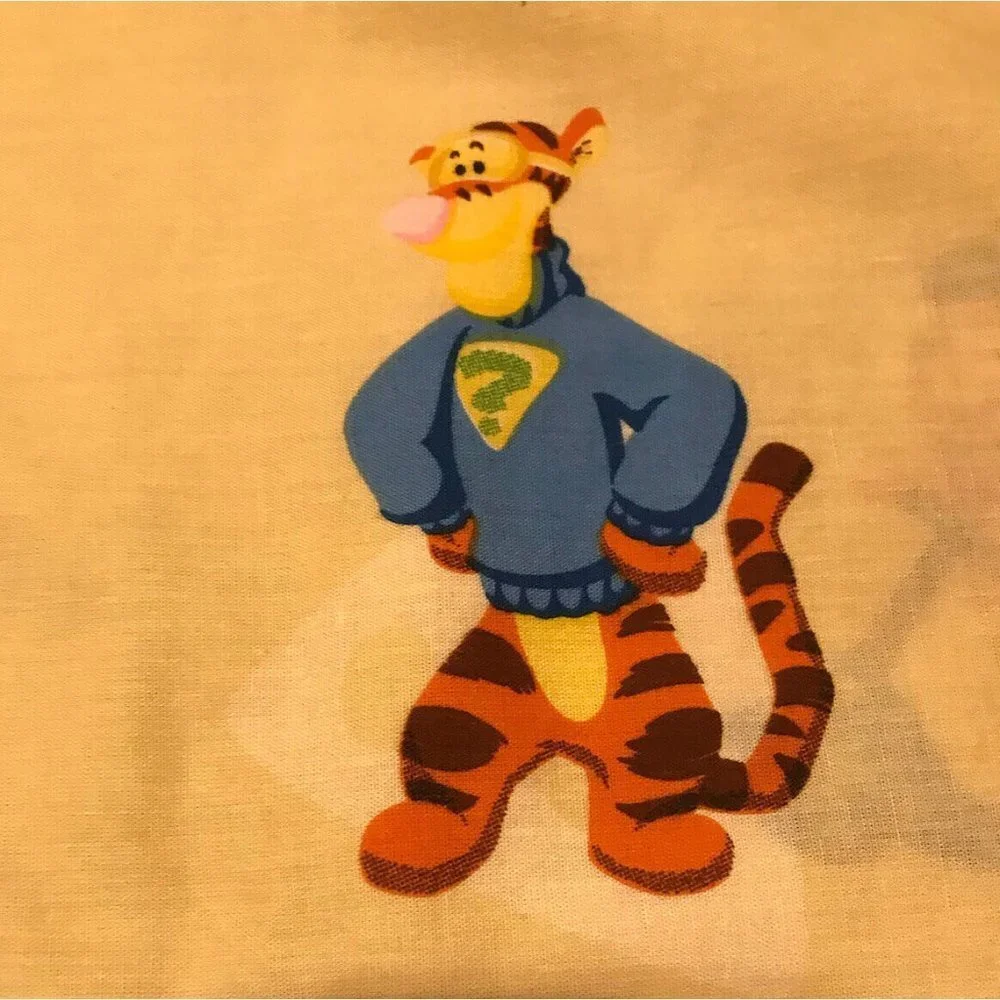 Disney Vtg WINNIE THE POOH/TIGGER Two 40x64” Curtain Panels 